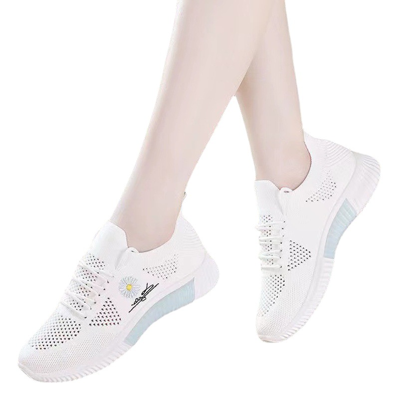 Feiwei 2024 nuevos zapatos deportivos de primavera y verano para mujer, zapatos de malla versátiles para correr, zapatos para estudiantes, venta al por mayor, zapatos informales para mujer