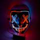 Cyberpunk Glow V Face Mask Cold Light Glow Mask Double Color Halloween Carnival Party Glow Mask