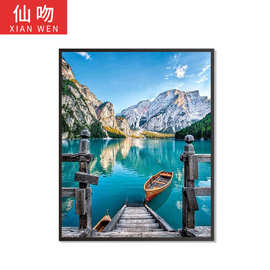 厂家批发5d钻石画diy满钻圆钻自然风景装饰挂画定制外贸新款