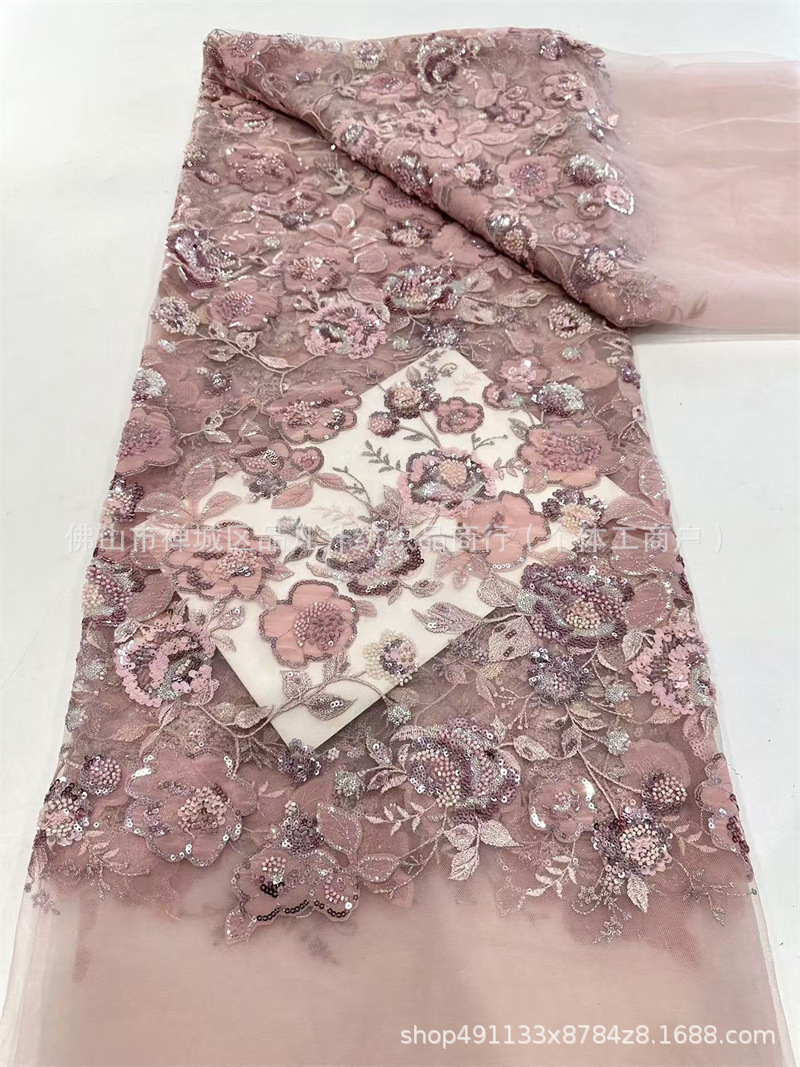 industria pesada láser flor adhesivo tela bordada alta elegante estilo nacional cheongsam vestido camisa vestido tela
