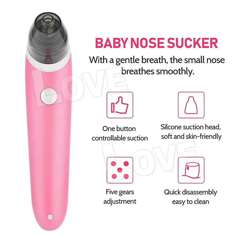 Детский носовой аспиратор для очистки пятен из носа дрожит той же быстрой рукой с тем же детским носовым аспиратором с электрическим носовым омывателем