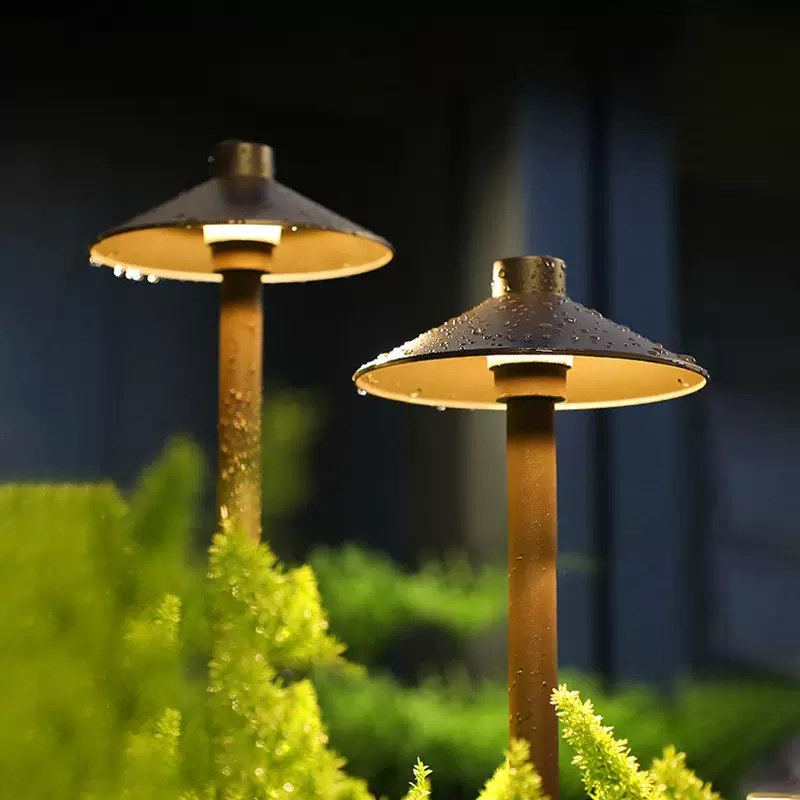 户外草坪灯防水花园小区装饰庭院地插灯绿植景观简约太阳能蘑菇灯