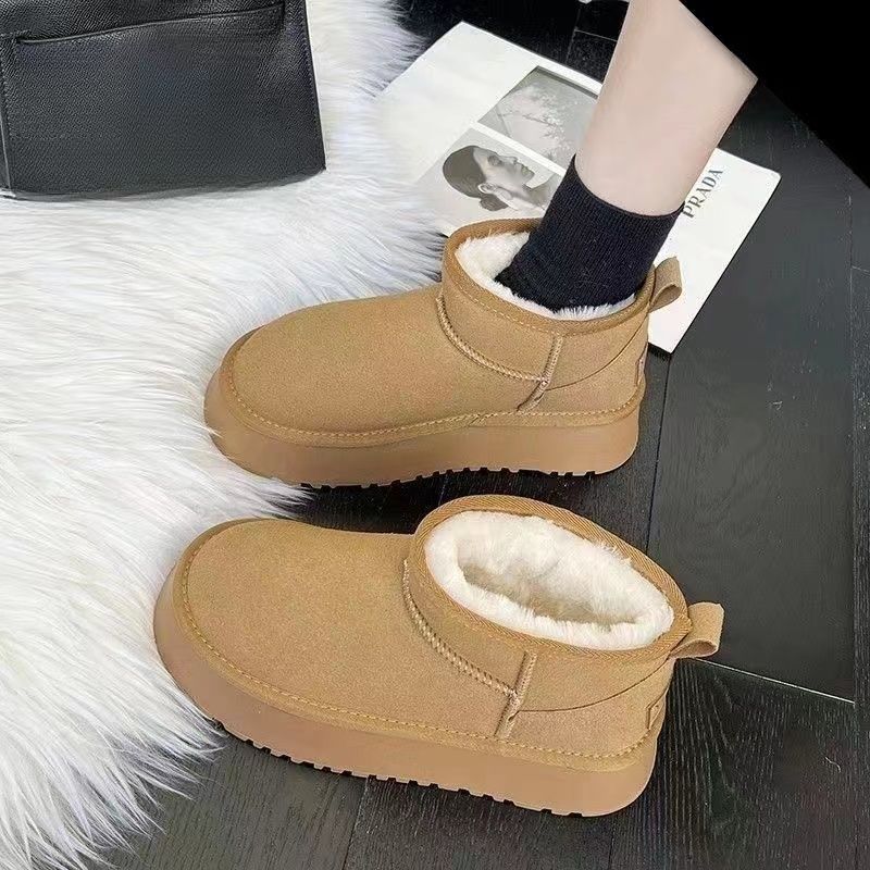 Botas de nieve de fondo grueso Meirard2025 invierno resistente al desgaste nuevos zapatos de algodón extra gruesos para calentar y antideslizante