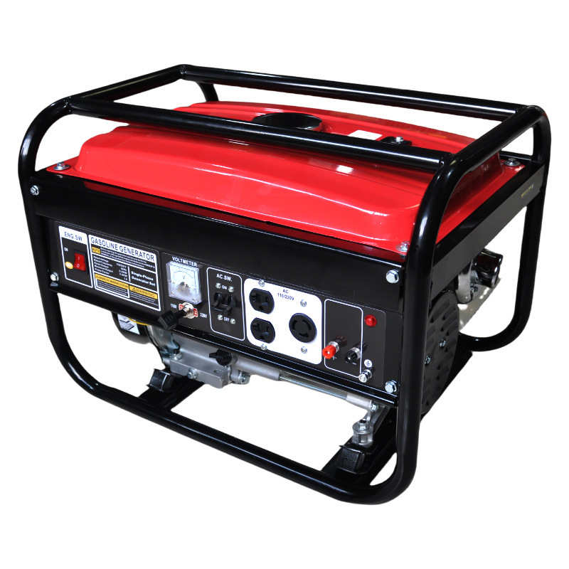 Small Portable Outdoor Ac Single-Phase Three-Phase 110V220V Dual Voltage 3 Kw 5Kw Gasoline Generator