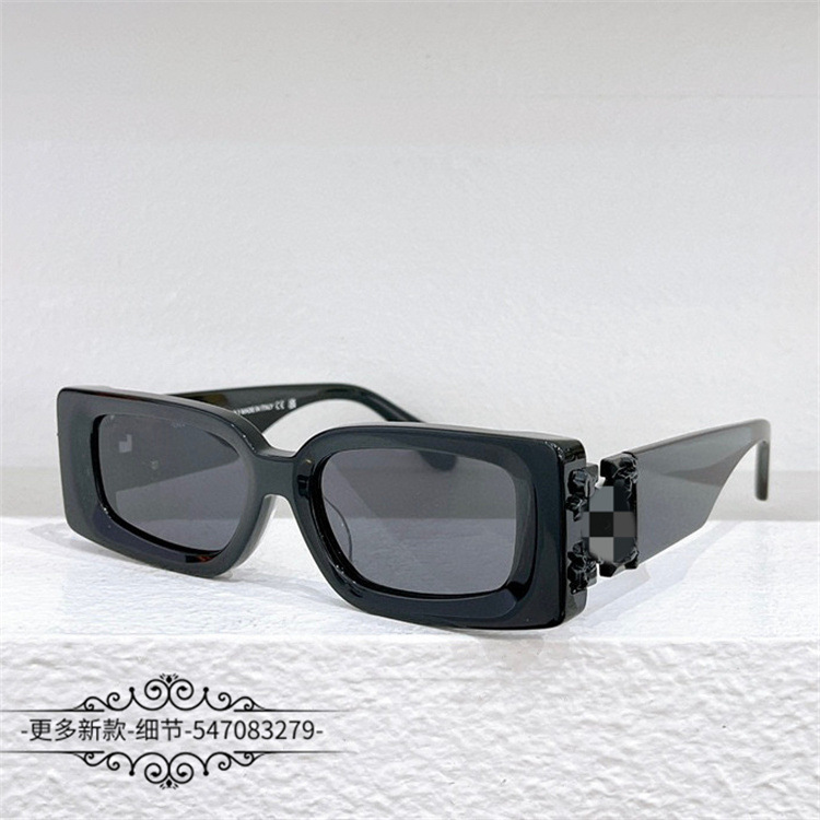 thumbnail for Fashion brand small square sunglasses white European and American ins men and women fashion hip hop off sunglasses personality omri098