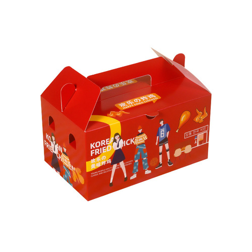Mayfa Korean-style fried chicken one-time takeout packaging box, child chicken handle packing box, chicken leg box wholesale