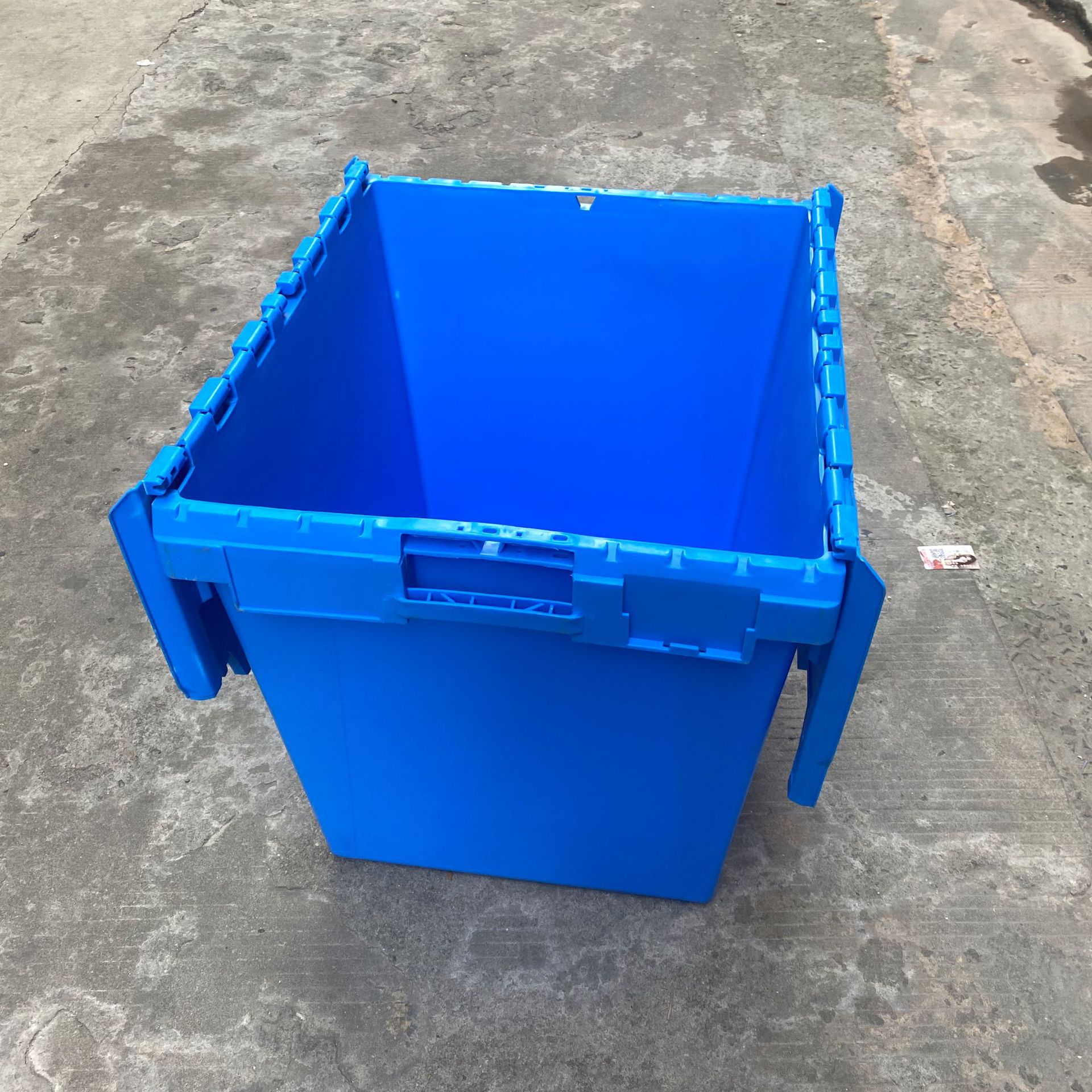 物流仓储塑胶箱汽配零件工具收纳整理箱翻盖中转箱710*570*620mm