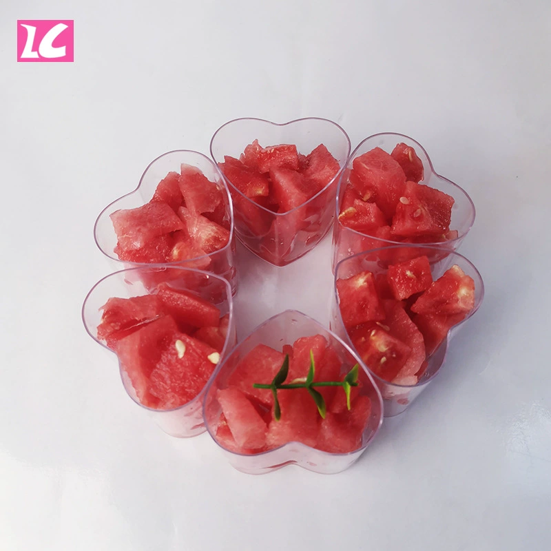 Love Cup одноразовая жесткая пластиковая чашка мусс Пудинг Тирамису десерт деревянные отруби чашка мороженое PS чашка для желе