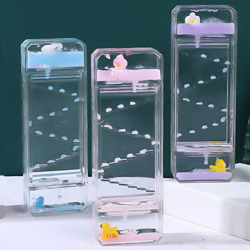 Creative Slide Oil Drop Same Color Dual Liquid Hourglass Descending Oil Leak Daydreaming Magic Stress Relief Toy
