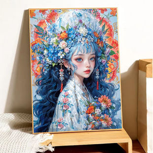 Highly Difficult Diamond Painting DIY Full Diamond Flower Fairy Handmade Cross Stitch 2023 Bedroom Living Room Decorative Painting Hand-Painted