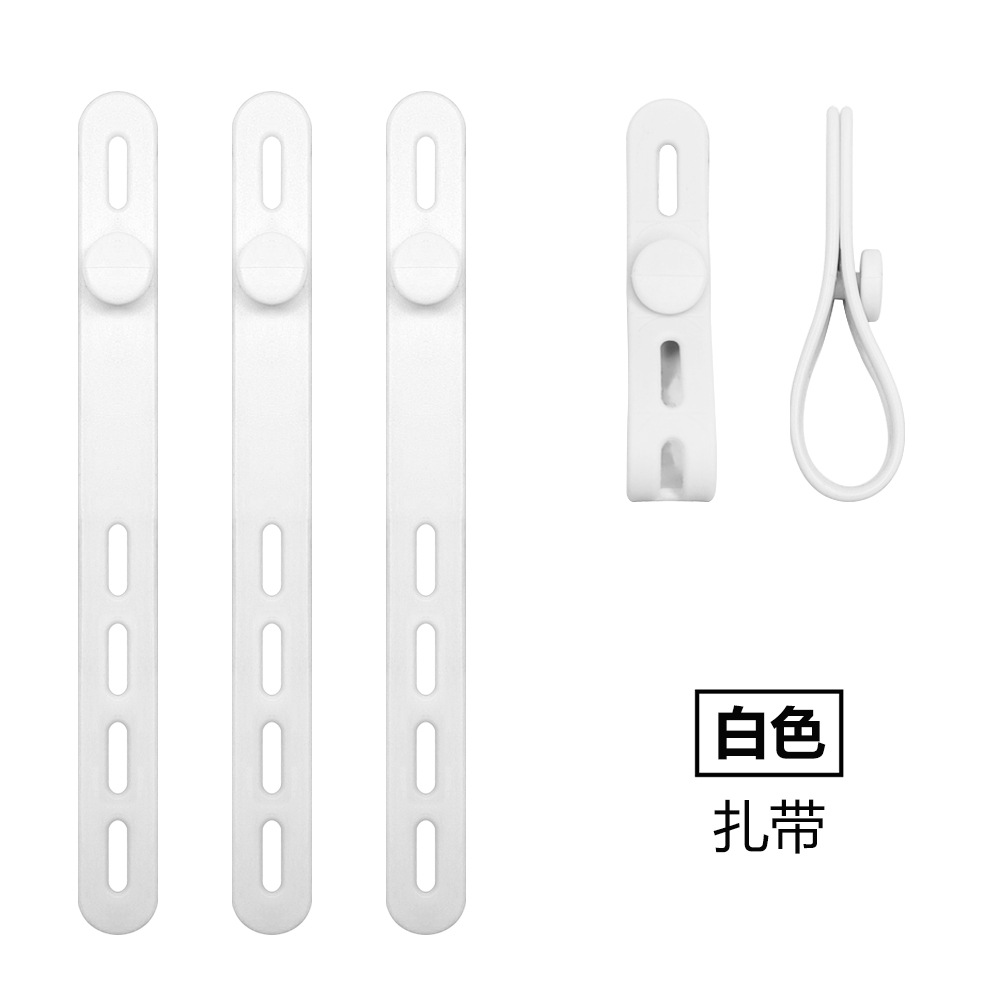 Organizador de cables de silicona ajustable, almacenamiento de cables de datos, brida, enrollador de cables para auriculares, fijador de cables, organizador de cables