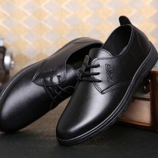 New Chef Leather Shoes Hotel Kitchen Non-Slip Oil-Resistant Shoes KFC Men's Shoes Fashion Black Work Men's Leather Shoes