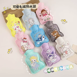 新款冬季毛绒热水袋卡通可爱防寒学生热水袋注水绒布宿舍暖宝宝