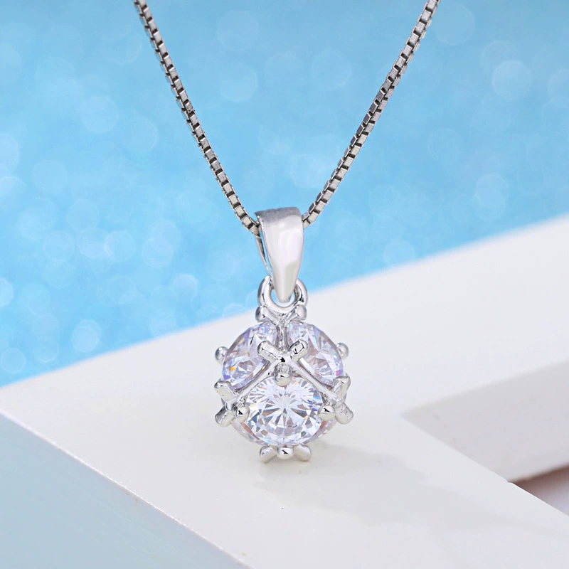Серебряное ожерелье, подвеска, квадратный кубик Рубика, аксессуар, корейский стиль, оптом