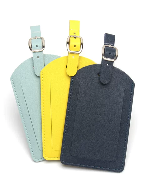 Multi-Color luggage tag leather aircraft boarding pass vertical flip suitcase tag consignment cross flip card cover anti-lost