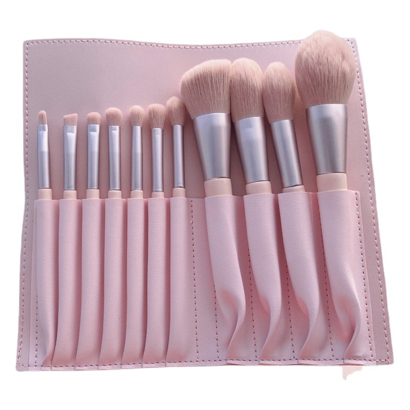 Bolsa de regalo de valor facial nuevo 11 Rosa princesa sonrisa maquillaje cepillos traje 11 pinceles de maquillaje herramientas de belleza