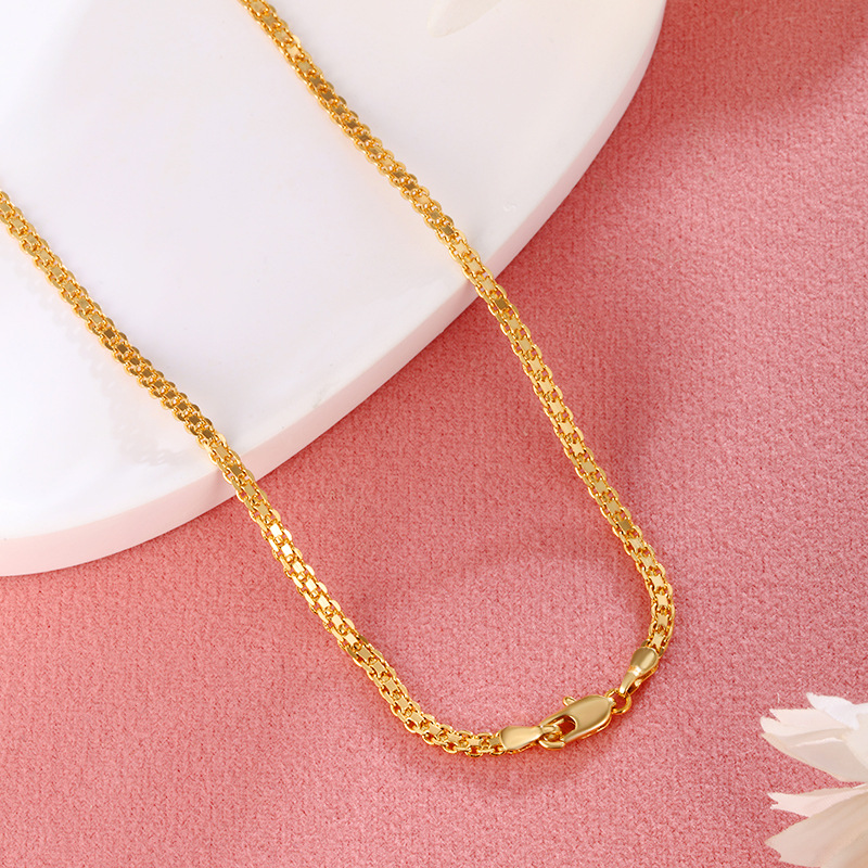 The width of 24K gold is about 3mm length of about 55cm
