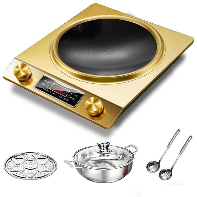 Estufas electromagnéticas para el hogar con un nuevo conjunto completo de cocinas de alta potencia, horno de cerámica eléctrica, horno de batería cóncava, fábrica cóncava