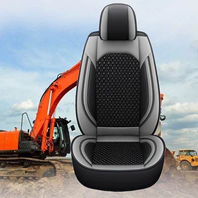Seat cushion, seat cover Leather Crane Forklift Loader Seat - gray-standard-edition