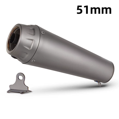Motorcycle exhaust pipe: Brand Silencer Back Pressure Tail - titanium-alloy-51mm-without-welding-lugs