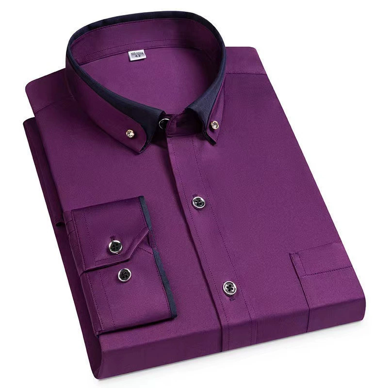 Shirt, elastic long-sleeve