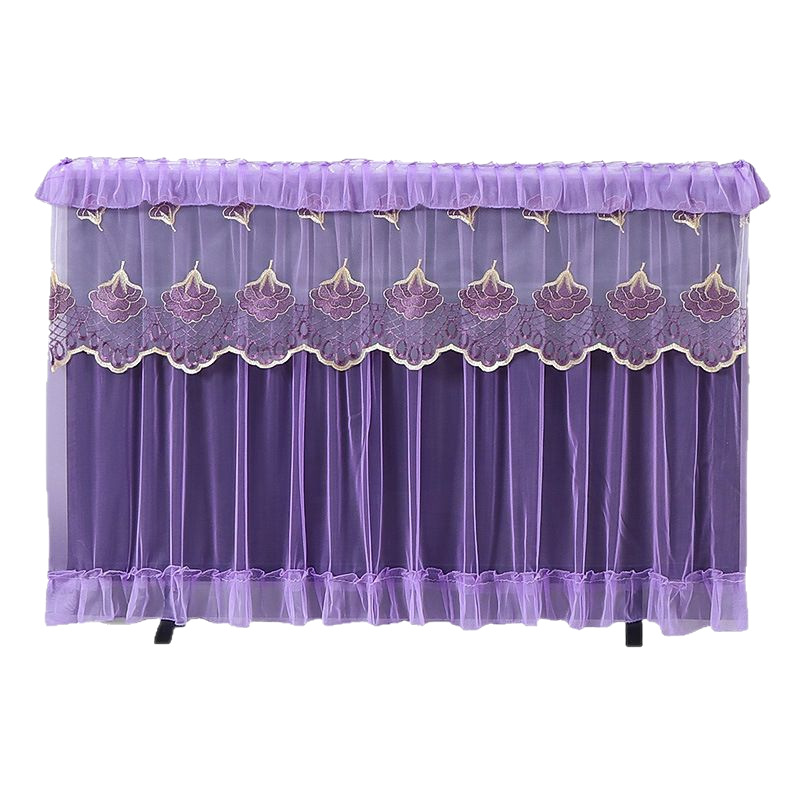 TV cover without removal TV cover dustproof cover lace embroidered LCD desktop hanging TV cover 5