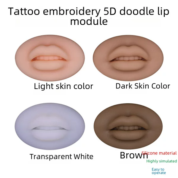 Tattoo Lip Model European Lip Module Novice Lip Silicone Practice Skin 5D Stereo Artificial Practice Pouty Lips