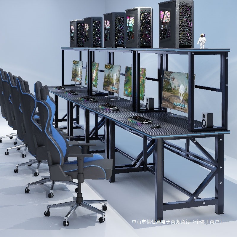 電気競争のテーブルのネットバーのテーブルはホテルの家庭用のデスクトップのゲームの2人のコンピュータのテーブルのネットのカレーのテーブルと椅子の競技のテーブルを厚くします。|undefined