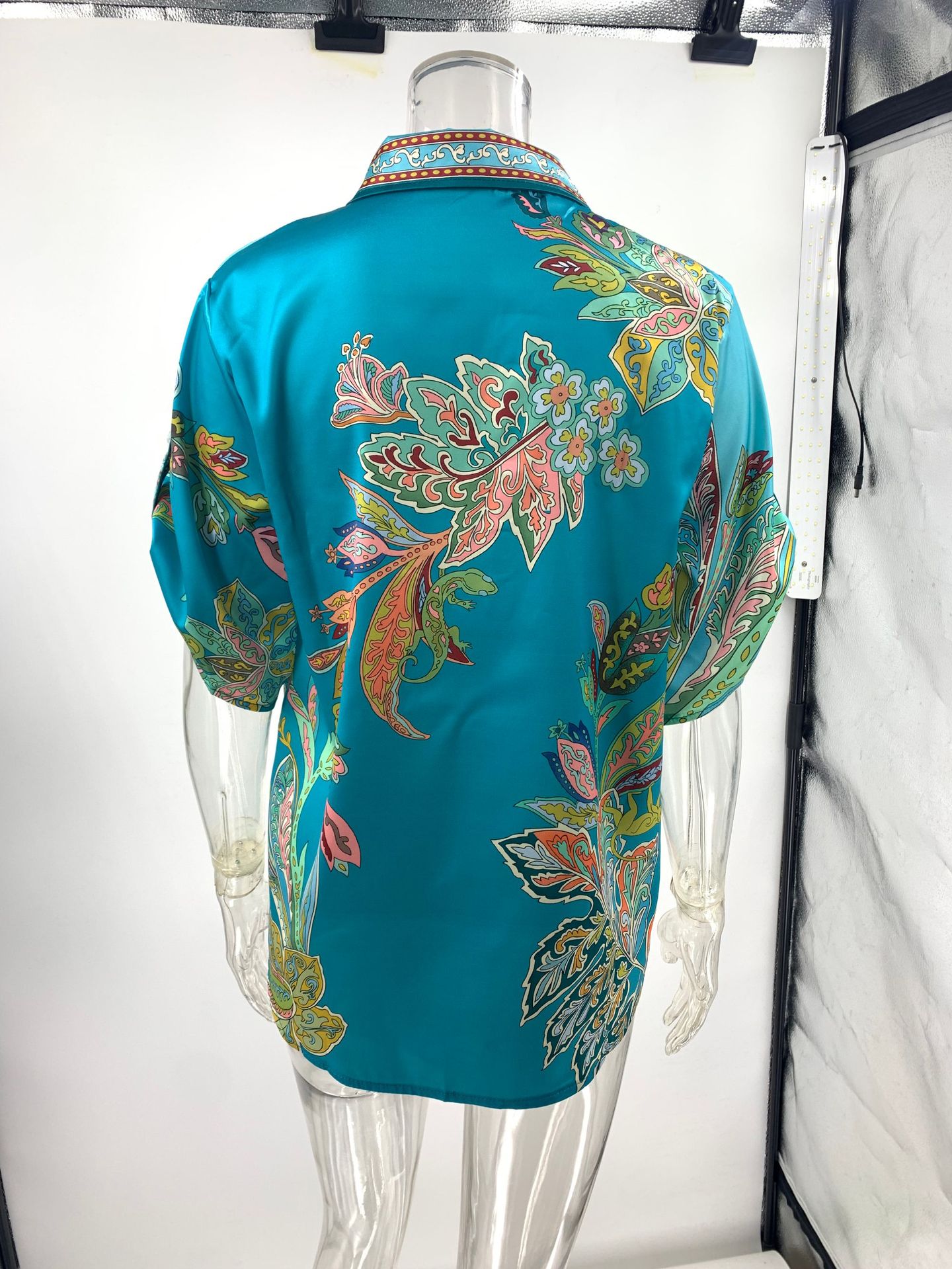 Turndown Neckline Casual Holiday Women's Chinoiserie Elegant Vintage Style Plant Polyester Pant Co-ord Set Pants Sets