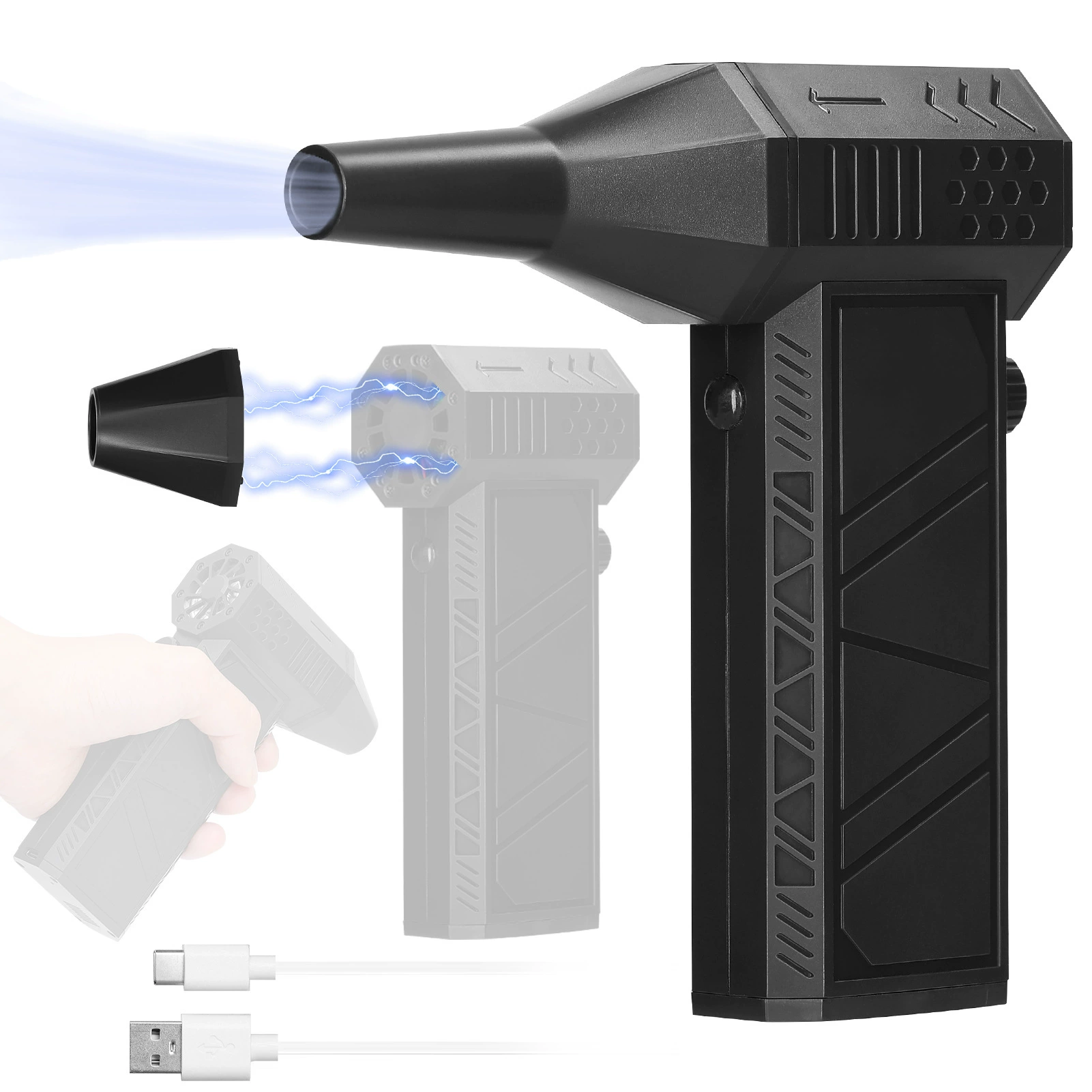 Мощная ручная воздуходувка X6 для уборки снега, мойки автомобилей, высокоскоростная бесщеточная турбина, портативная для кемпинга