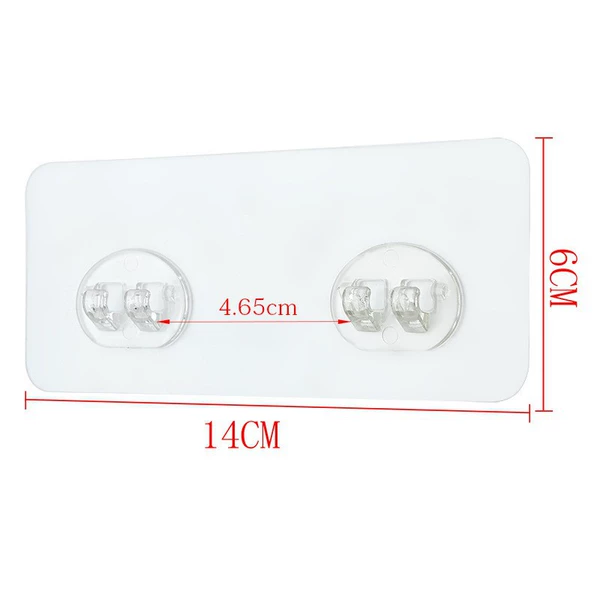 6*14cm transparent semicircular double claw buckle