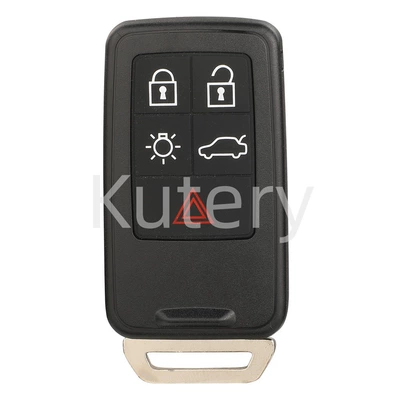 Suitable for Volvo 5-Key 6-Key Smart Card Remote Control Car Key Shell Replacement Shell Without Pit Holes (Car Keys) - 5-keys
