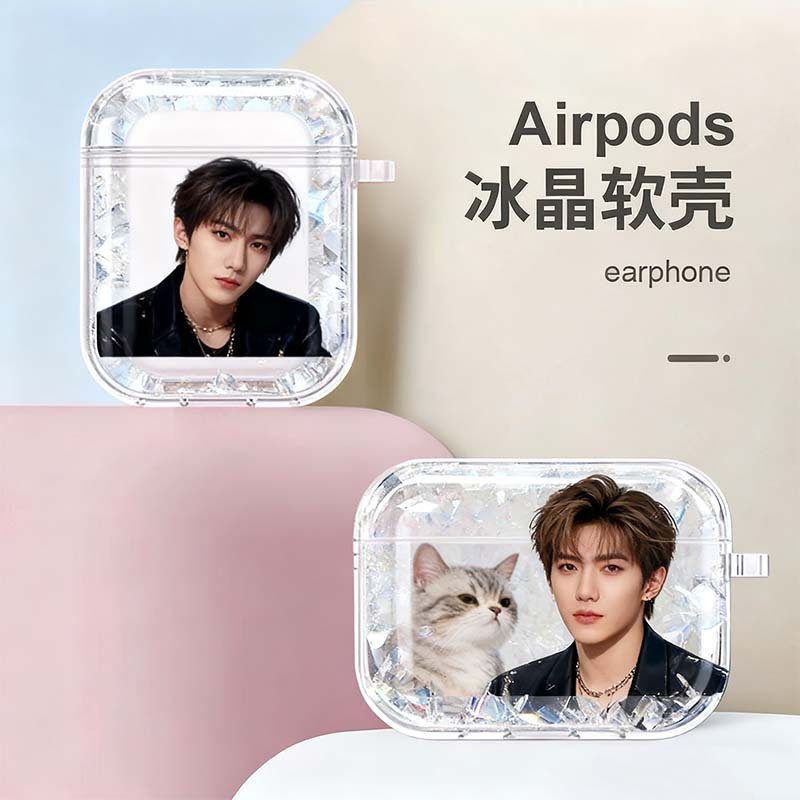 Airpods Bluetooth auriculares cubierta para dibujo personalizado transparente a prueba de caídas cubierta suave para Apple 1 / 2 / pro3 generación