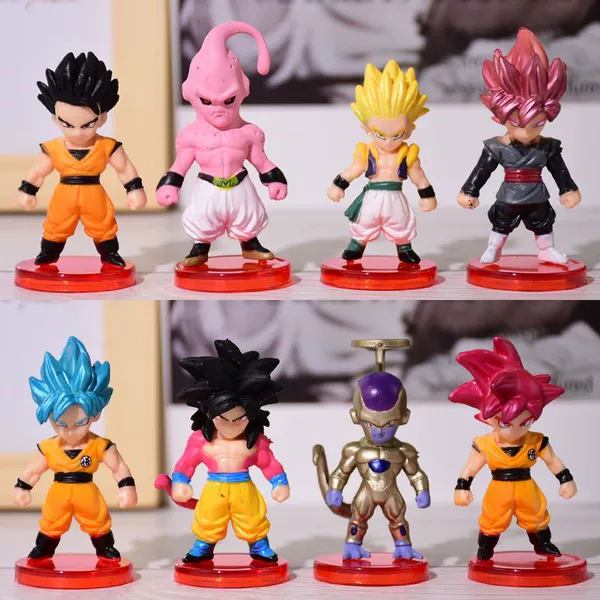Complete set of 8 Dragon Balls [about 7cm] - bagged