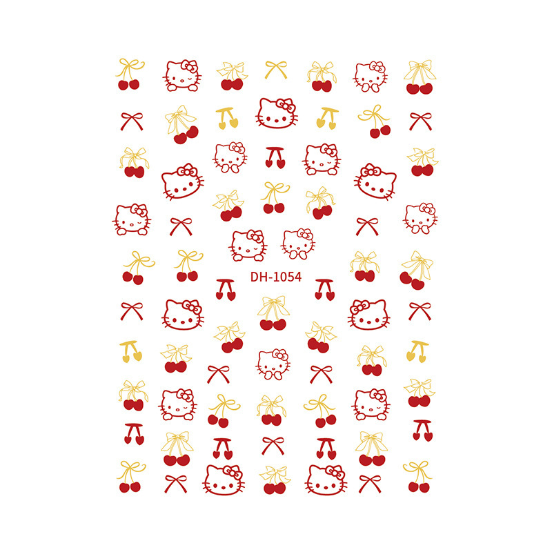 Redanco3D Flat Ins Popular Cartoon Nail Stickers Sanrio Kt Hello Kitty Nail Decals Dh-105 Redanco3D Flat Ins Popular Cartoon Nail Stickers Sanrio Kt Hello Kitty Nail Decals Dh-105