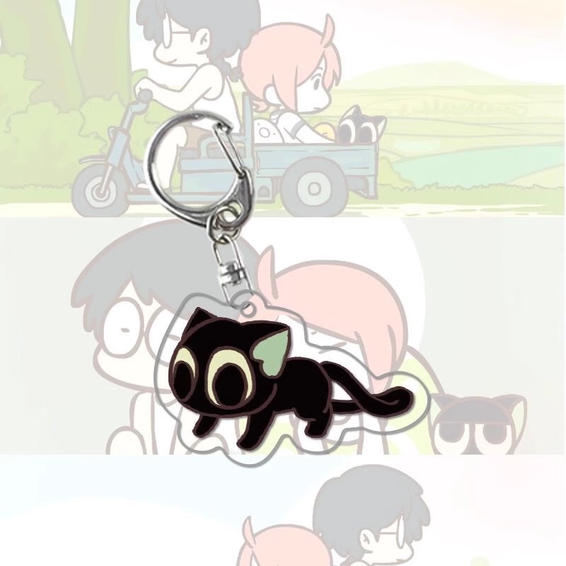 Luo Xiaohei Zhanji 2 アニメ映画周辺キーホルダースタイル Luo Zhanji アクリル透明親友スクールバッグペンダント|undefined
