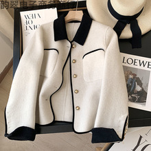 反季清仓法式小香风羊毛呢外套女新款小个子双面羊绒大衣百搭上衣