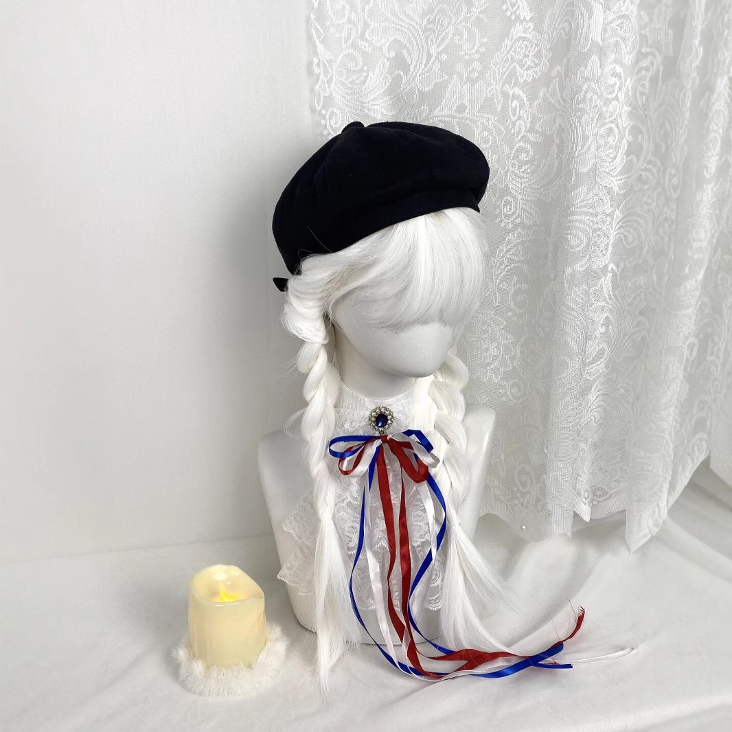 Koni Peruk [Kvinnokroppens Lag] Neutral Vit Lång Rakt Hår för Kvinnlig Cosplay Anpassad OC