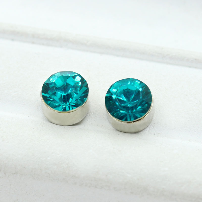 European And American Cross-Border 6mm 8mm Copper Inlaid Zircon Magnetic Ear Clips For Men Without Pierced Ears Unisex_voghion.com