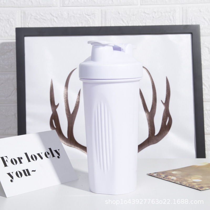 Suministro directo de fábrica 600ml Shake taza proteína polvo batido plástico al aire libre fitness deportes publicidad regalo impresión