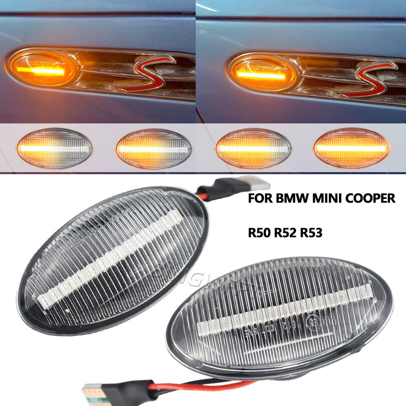 Suitable for Mini Cooper R56 R57 R58 R59 running water LED steering Fender side light