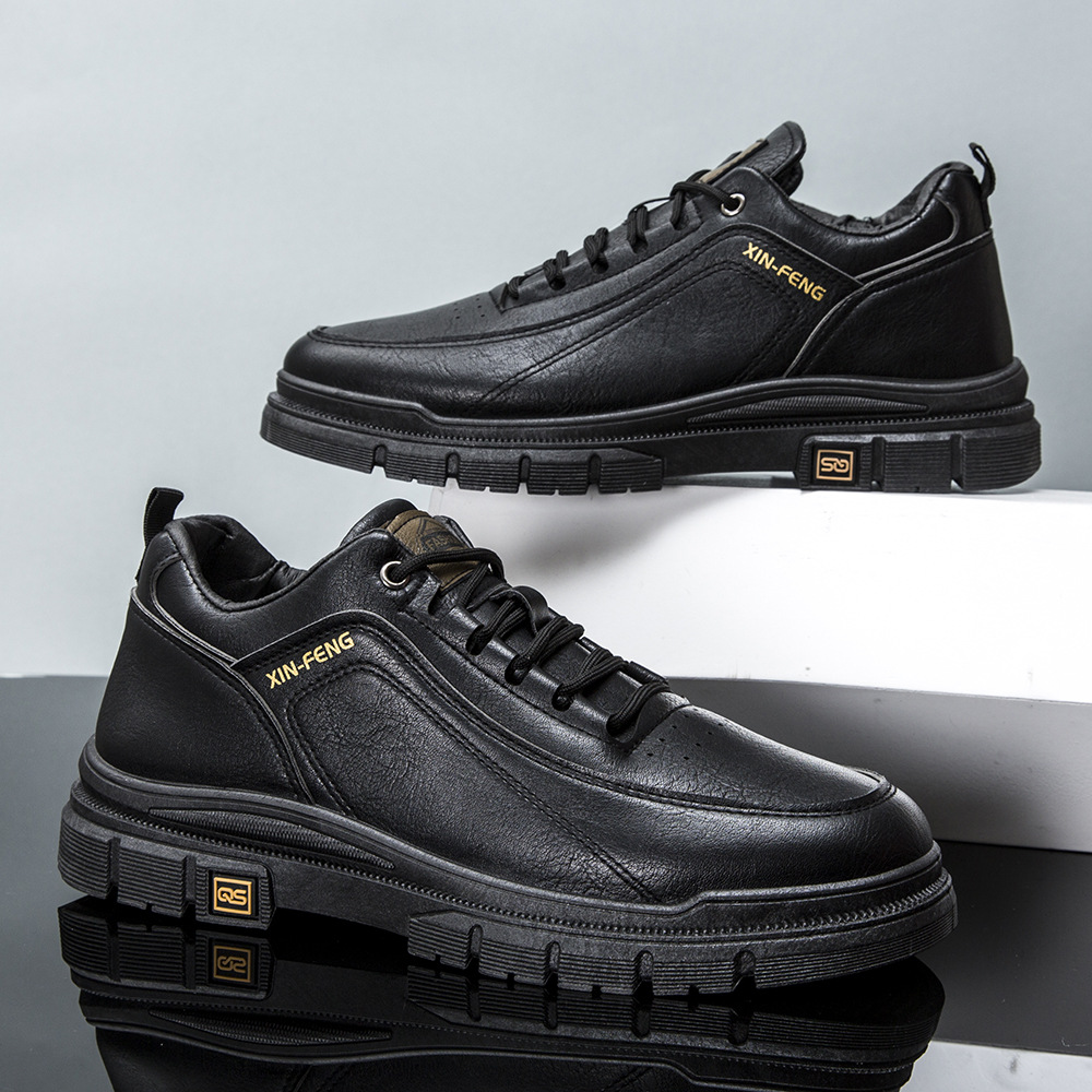 Martin botas para hombres comercio exterior al por mayor zapatos casuales coreanos de bajo nivel, estilo británico juvenil zapatos de cuero retro transpirables para hombres