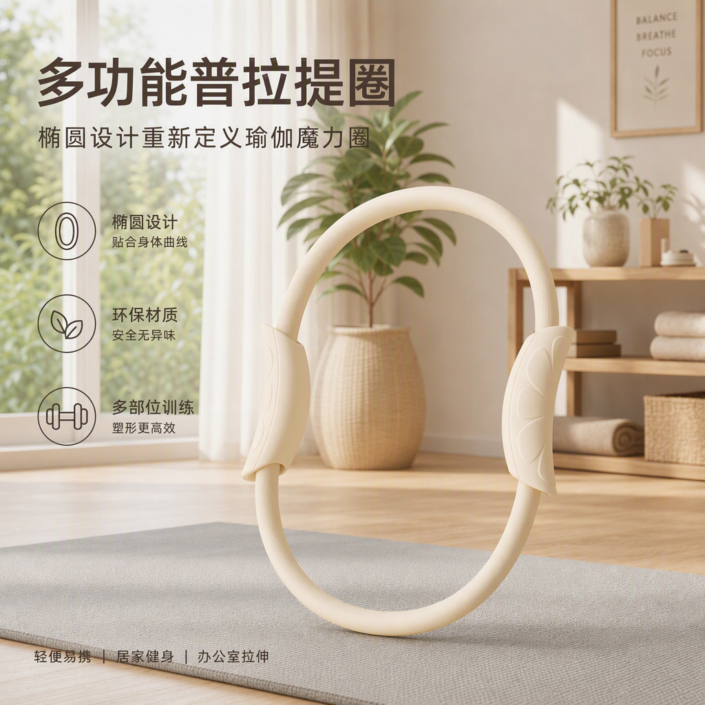 New cross-border Pilates ring yoga circle for leg resistance training, pelvic floor muscle, and full-body shaping fitness equipment