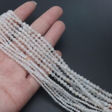 ��Ȼ��ɫ����ʯ2/3/4mmԲ�鴮��ɢ�����������ִ�diy��Ʒ�������