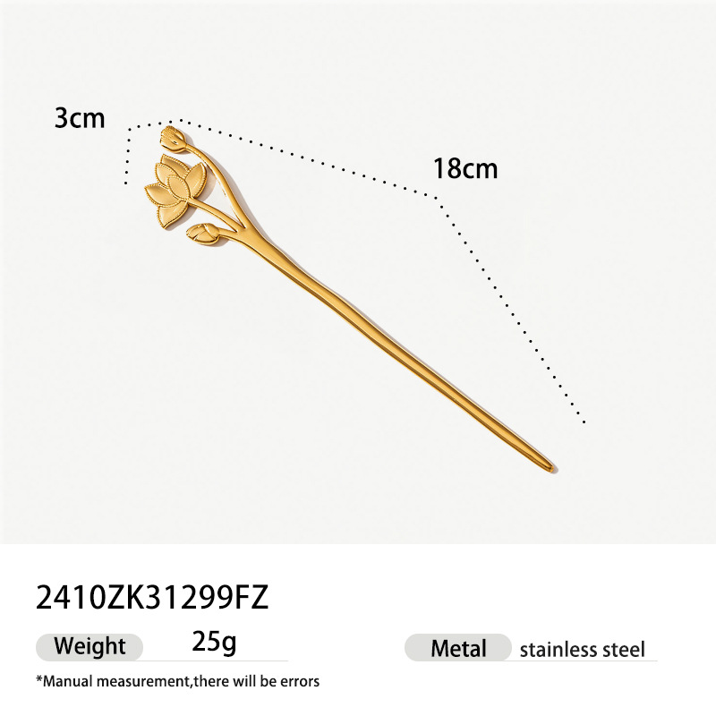 TENA loto transfronterizo de acero inoxidable tierno temperamento 18k oro titanio flores joyas transfronterizas joyas de venta caliente