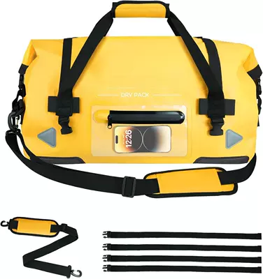 Waterproof Saddle Bag Rear Seat – Motorcycle Safety Supplies - yellow-travel-bag