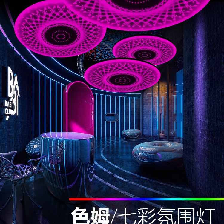 Bar personalizado iluminación de atmósfera W nuevo colorido bar de música creativa barra de barbacoa ktv iluminación decorativa superior