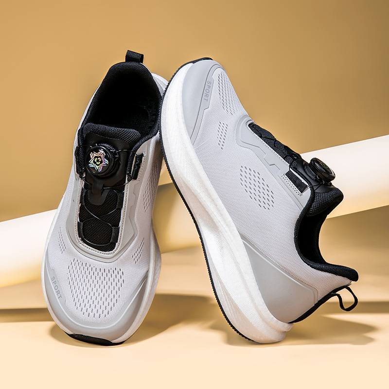 Wide-Toe Wide-Last Large-Toe Shoes, Outdoor Travel Shoes, New Mesh Breathable Button Sports Shoes, Non-Slip Shock-Absorbing Running Shoes