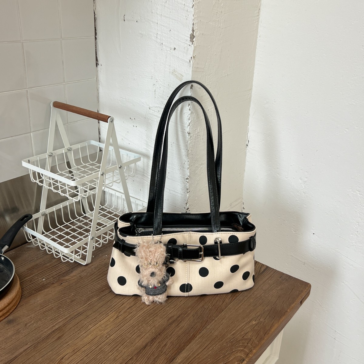 Moda transfronteriza punto de onda brazo largo cinturón de hombro bolso de hombro de aire extranjero diario cinturón de aire extranjero decoración bolso de mano de viaje