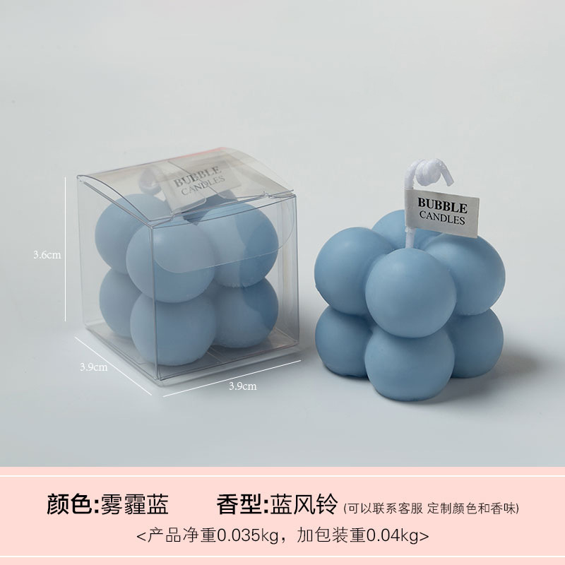 Cubo de Rubik Velas de aromaterapia de alto nivel Regalo de cumpleaños Estilo hecho a mano Fragancia linda Velas pequeñas Regalo de mano